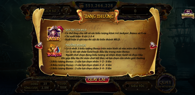 Tìm hiểu về slots game Pirate King