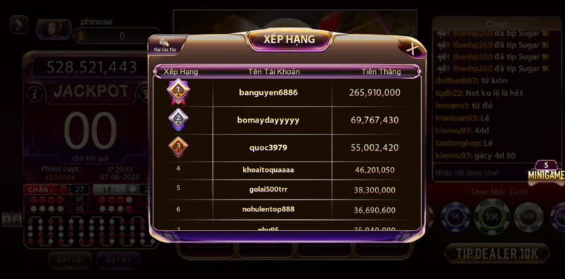 Chiến thuật chơi xóc đĩa trên live casino theo cầu