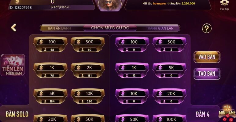 Kinh nghiệm đầu tư tiền cược hay khi chơi Tiến lên miền Nam tại Gemwin