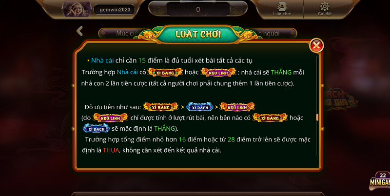 Tìm hiểu về tựa game Xì dách hoàng gia tại Gemwin